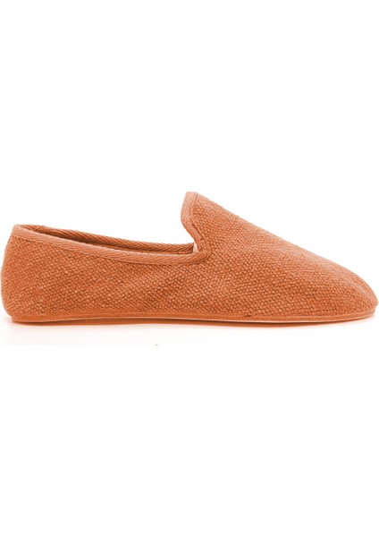 Tarçın Rengi Keten Kumaş Barefoot Slipper