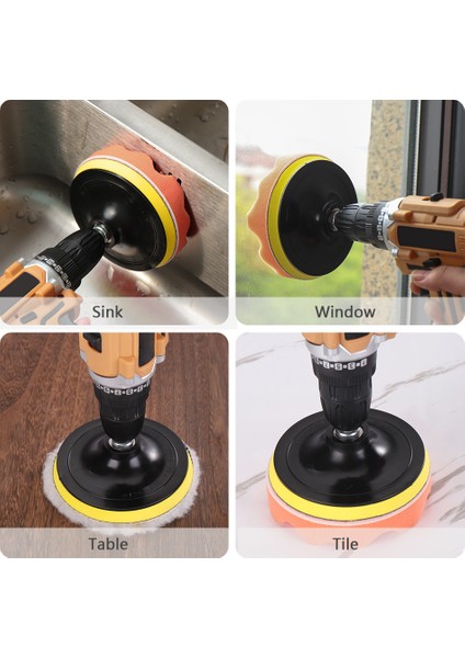 Araba Köpük Matkap Cilalama Pedi Cilalama Pedi Seti 6 Adet 4 Inç Araba Cilalama Setleri Sünger ve Yün Cilalama Pedleri Seti (Yurt Dışından) fiyatları