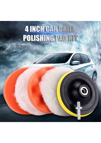 Araba Köpük Matkap Cilalama Pedi Cilalama Pedi Seti 6 Adet 4 Inç Araba Cilalama Setleri Sünger ve Yün Cilalama Pedleri Seti (Yurt Dışından) fırsatları