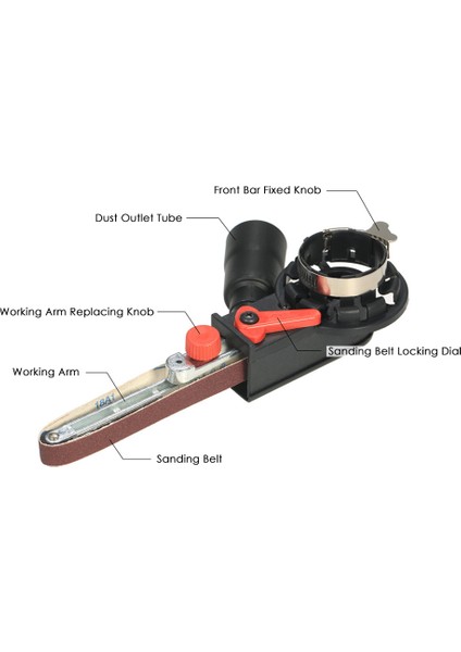 Çok Işlevli Mini Kendin Yap Zımpara Zımpara Kayışı Adaptörü Bant Dosyası Zımpara Kayışı 115MM 4,5 Inç ve 125MM 5 Inç Elektrikli Açı Taşlama Makinesi Için (Yurt Dışından)