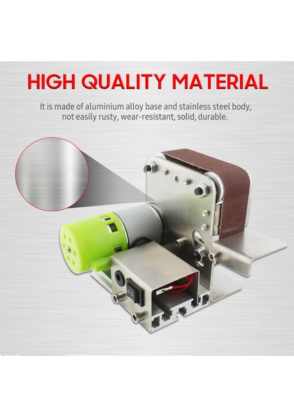 Mini Bant Zımpara Elektrikli Zımparalama Cilalama Taşlama Makinesi 7 Değişken Hız 10 Zımpara Bantlı Ahşap Akrilik Metal Cilalama (Yurt Dışından) fırsatları