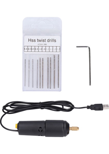 USB Mini Elektrikli Matkap Yüksek Hızlı Çelik Abs Demir Mikro Elektrikli El Matkapları Reçine Için Abd Fişi Olmadan (Yurt Dışından)