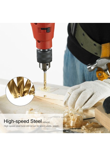 50 Adet Hss Kaplama Titanyum Büküm Matkap Ucu Seti Metrik Sistem 1.0-3.0mm Yüksek Hızlı Çelik Titanyum Kaplamalı Büküm Matkap Uçları Ağaç Işleme Ahşap Delme Aracı (Yurt Dışından)