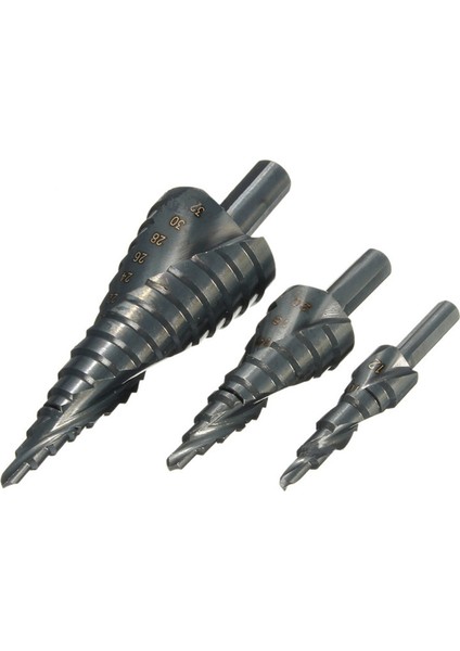 3 Adet 4-32MM Hss Kademeli Matkap Ucu Seti Yüksek Hızlı Çelik Spiral Metal Koni Üçgen Sap Deliği Için (Yurt Dışından)