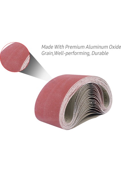 30*380MM Zımpara Bantları (1,18X14,96 Inç) 10 Adet Bant (60/60/80/120/240/320/400/600/800/1000 Grit, Her Tip Için Bir Adet) Ev Kullanımı Için Mini Bant Zımpara (Yurt Dışından)