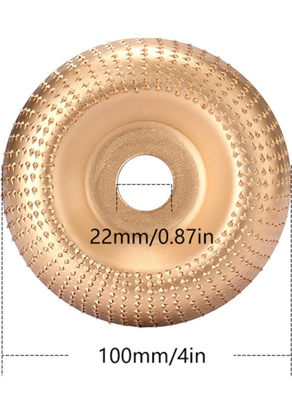 4'' Taşlama Tekerleği Diski Ahşap Şekillendirme Tekerleği Ahşap Taşlama Diski 22MM/0.87IN Mil ile Açı Taşlama Makineleri Için (Yurt Dışından)