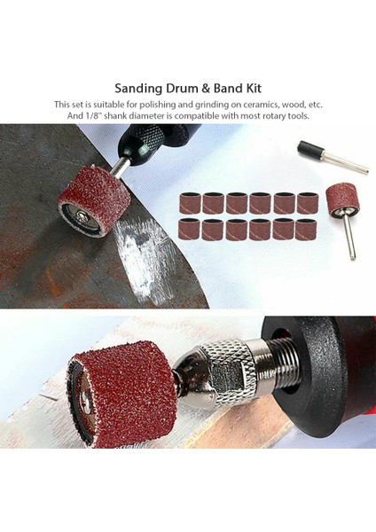 151 Adet Döner Alet Aksesuarları Seti Evrensel 1/8'' Şaft Elektrikli Matkap Ucu Kesme Zımparalama Parlatma Taşlama Oyma Için (Yurt Dışından)