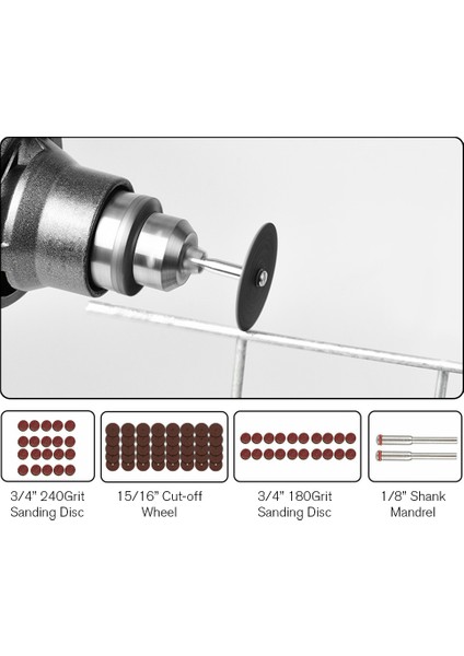 151 Adet Döner Alet Aksesuarları Seti Evrensel 1/8'' Şaft Elektrikli Matkap Ucu Kesme Zımparalama Parlatma Taşlama Oyma Için (Yurt Dışından) fırsatları