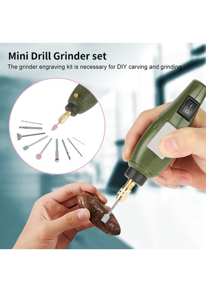 Parlatma Delme Gravür Aksesuarlarıyla Mini Elektrikli Matkap Aleti (Yurt Dışından) fırsatları