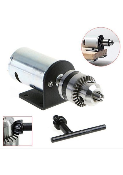 Dc 12V-36V Torna Pres 555 Motor Minyatür El Matkabı Mandren ve Montaj Braketi Dıy Alet Seti (Yurt Dışından)