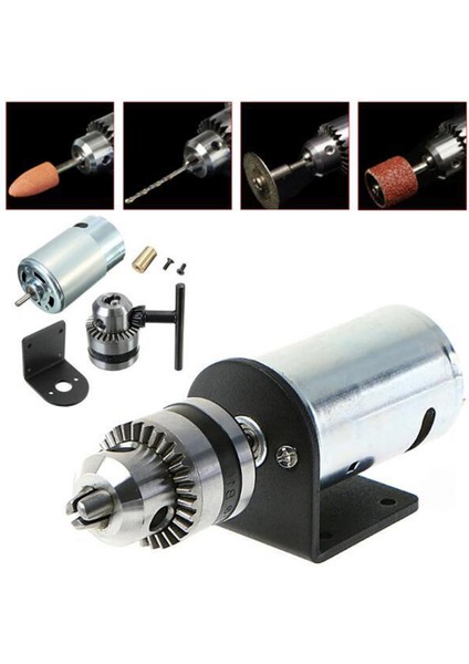 Dc 12V-36V Torna Pres 555 Motor Minyatür El Matkabı Mandren ve Montaj Braketi Dıy Alet Seti (Yurt Dışından) indirimleri