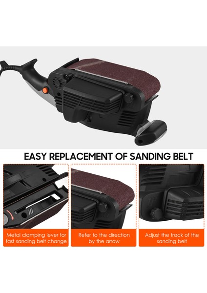 x 18 Inç Zımpara Bantları (76X457MM), Paket Başına 18 Adet Alüminyum Oksit Zımpara Bantları (Her Birinden 3 Adet 60 80 120 180 240 400 Grit) Taşınabilir Bant Zımpara Makinesi Için Birinci (Yurt Dışından)