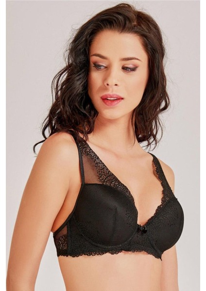 Kadın Siyah Dantelli Çıkarılabilir Süngerli SÜtyen 3912