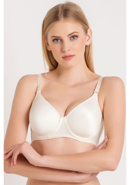 Kadın İnce Süngerli Ekru Sütyen 5738