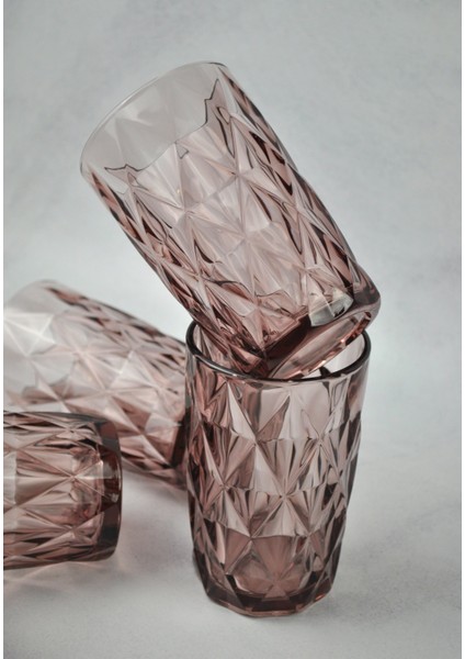 6'lı Kristal Cam Meşrubat Bardağı Su Bardak Uzun CHERRY-400 ml modelleri