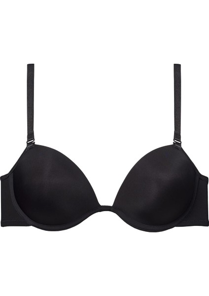 Ortası Dekolte Siyah Düz Kumaşlı Sulu Sütyen C2T0N6O9 fiyatları