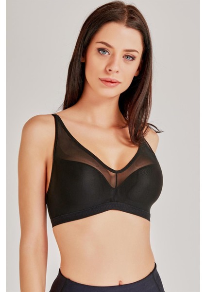 Kadın Balensiz Süngerli Siyah Sütyen C4T6N3O6