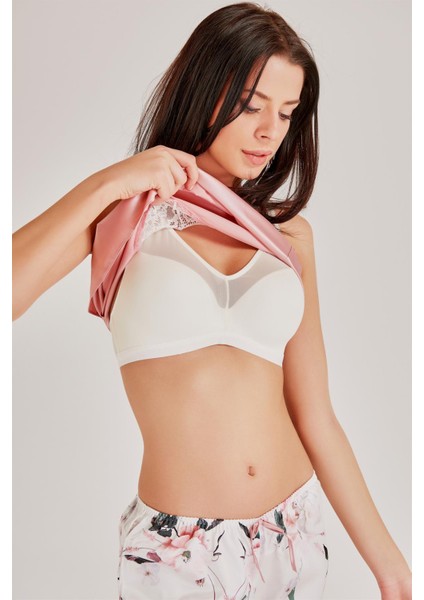 Kadın Balensiz Süngerli Ekru Sütyen C4T6N3O6