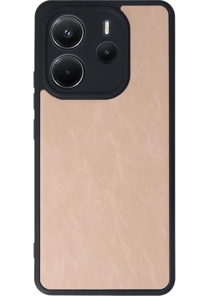 Xiaomi Redmi Note 14 4g Kılıf Aras Deri Kapak - Pudra Inslm
