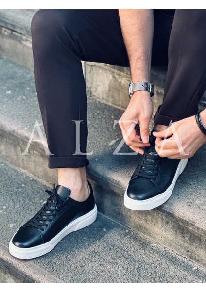 Premium Kalite Hakiki Deri Erkek Sneaker, Günlük Rahat Ayakkabı, Ultra Konfor Taban