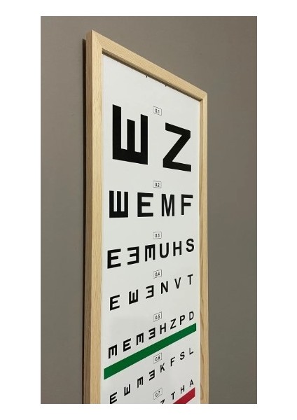 Göz Snellin Eşeli Ahşap Çerçeveli 70X25CM Askılı Tıpmerkez