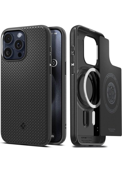iPhone 15 Pro Max Kılıf Mag Armor Magfit Magsafe Özellikli Matte Black - ACS06597