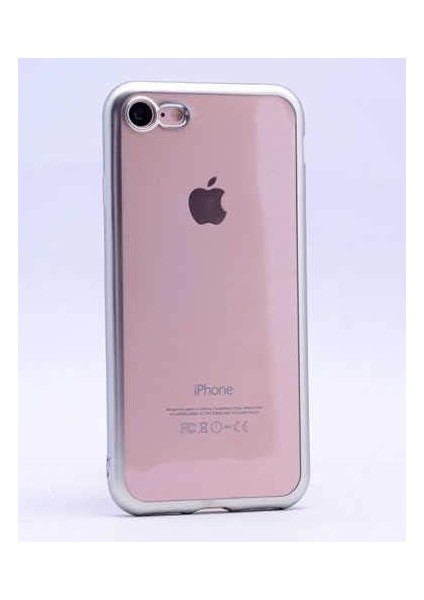6 Plus / 6s Plus Uyumlu Lazer Kesim Yumuşak Silikon Kılıf (Gümüş)