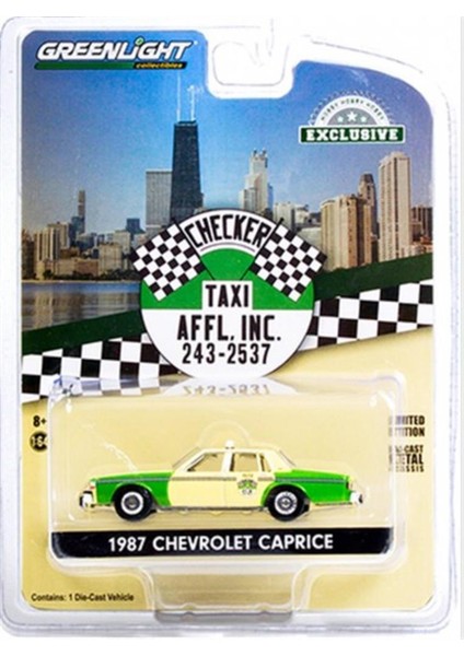 1987 Chevrolet Caprice Yellow And Green 1/64 Model Araba