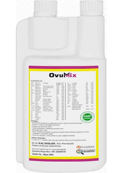 Kanatlılar Için Multi -Vitamin ve Tavuk Vitamini , Tavuk , Kaz , Bıldırcın ,hindi , KEKLIK125 ml modelleri