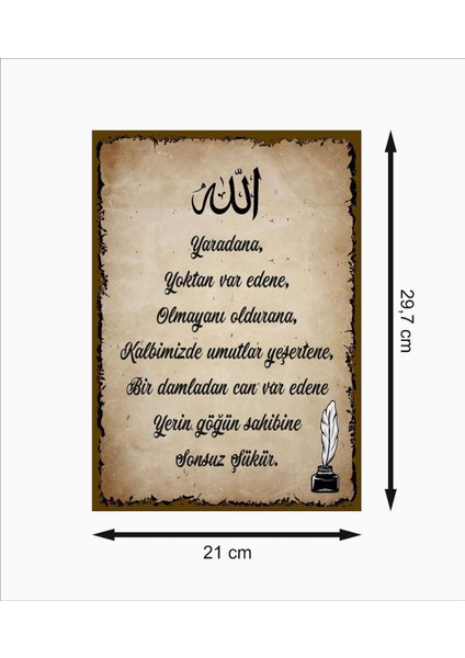 Dua Retro Mdf Duvar Dekarasyon Tablosu fiyatları