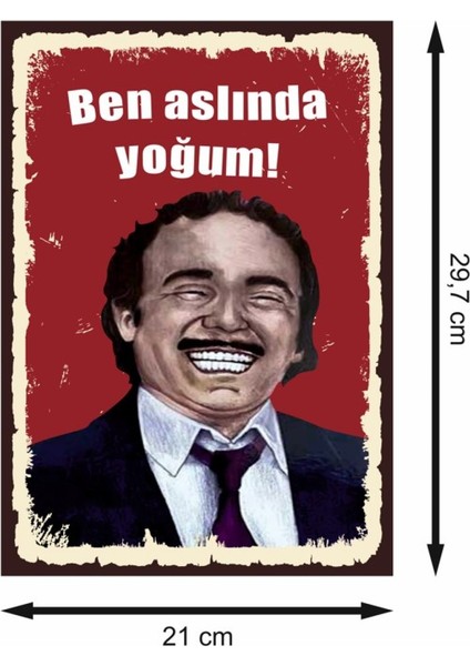 Buran Altıntop Ben Aslında Yoğum Retro Mdf Duvar Dekarasyon Tablosu fiyatları