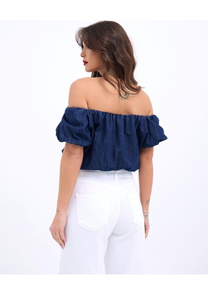 Taş Detaylı Gömlek Şort Denim Takım 10175 fırsatları