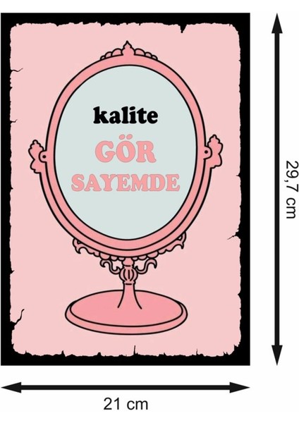 Kalite Gör Sayemde Ayna Retro Mdf Duvar Dekarasyon Tablosu