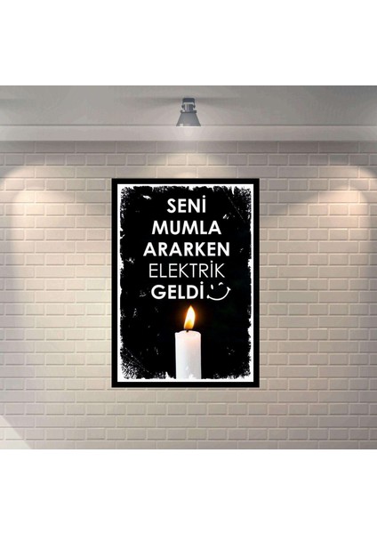 Seni Mumla Ararken Elektrikler Geldi :) Retro Mdf Duvar Dekarasyon Tablosu
