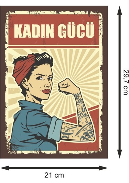 Kadın Gücü Retro Mdf Duvar Dekarasyon Tablosu fiyatları