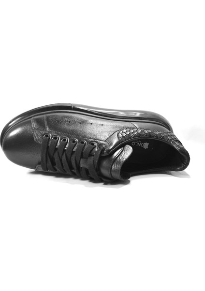 MA.1091 Hakiki Deri Siyah Bağlı Anatomik Casual Erkek Ayakkabı indirimleri