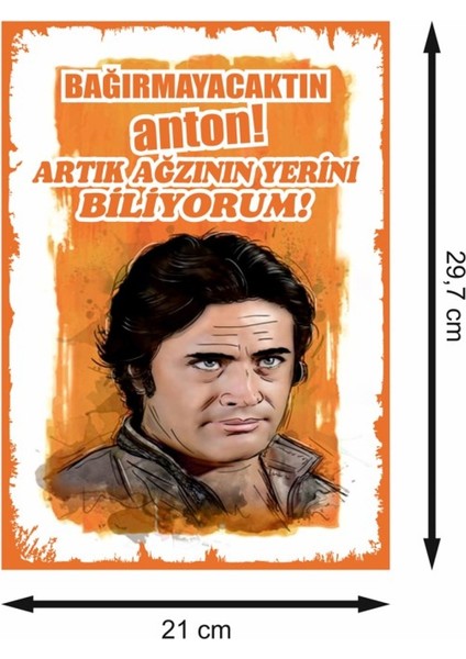 Cüneyt Arkın Retro Mdf Duvar Dekarasyon Tablosu fiyatları