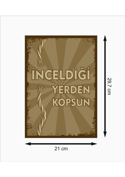 Inceldiği Yerden Kopsun Retro Mdf Duvar Dekarasyon Tablosu fiyatları