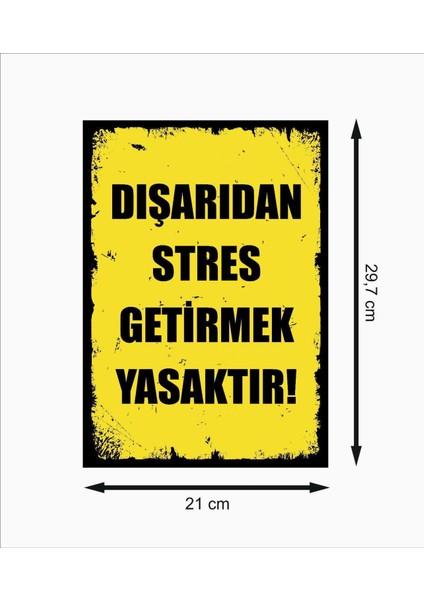 Dışarıdan Sitres Getirmek Yasaktır ! Retro Mdf Duvar Dekarasyon Tablosu fiyatları