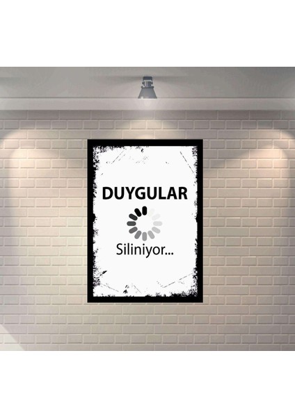 Duygular Siliniyor… Retro Mdf Duvar Dekarasyon Tablosu