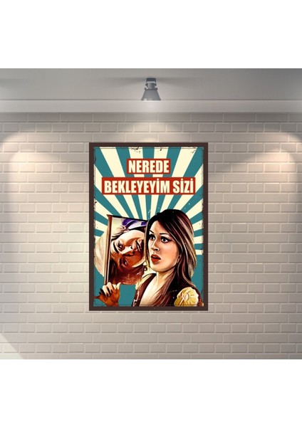 Ah Nerede Yeşilçam Retro Mdf Duvar Dekarasyon Tablosu