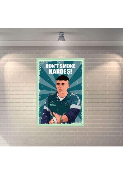 Cio Baba Dont Smoke Kardeş ! Retro Mdf Duvar Dekarasyon Tablosu