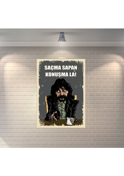 Behzat Ç. Retro Mdf Duvar Dekarasyon Tablosu