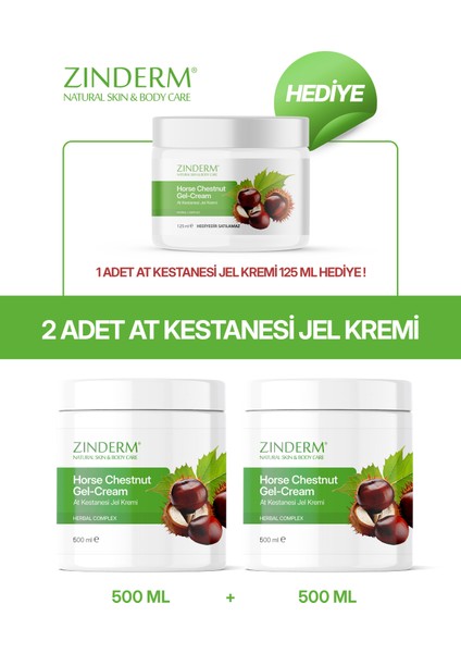 At Kestanesi Jeli, Masaj Kremi 500 Ml( 2 Adet x 500 ml )