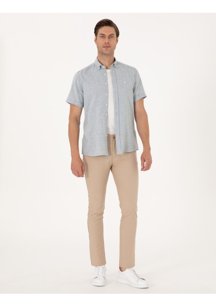 Erkek Bej Slim Fit Kanvas Pantolon 50308068-VR011