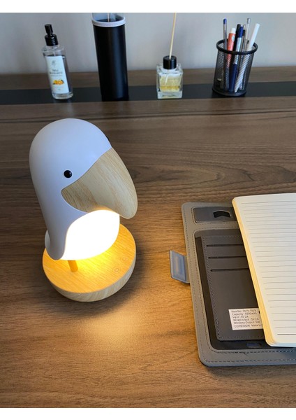 Toucan Bird Masa Lambası, Gece Lambası, Şarjlı, Abajur
