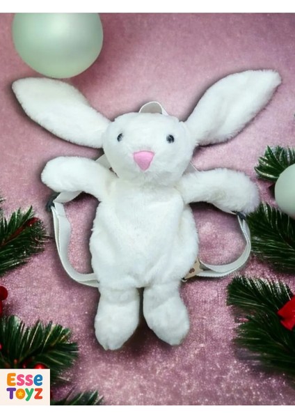 Çocuklar Için Peluş Tavşan Çanta – 40 cm Yumuşacık Sırt Çantası