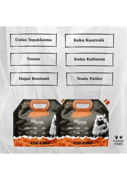 2X10L Aktif Karbon Kedi Kumu Ultra Emici Tozsuz ve Koku Kontrolü Yeni Nesil Ambalaj
