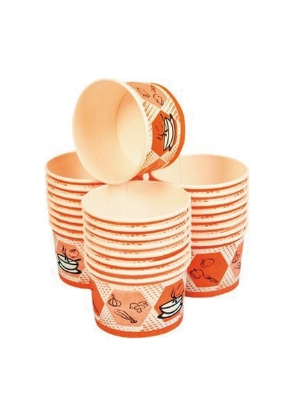 16OZ Çorba Kasesi ve Kapağı 25'li Paket