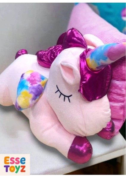 70 cm Tek Boynuzlu At Unicorn Peluş Oyuncak – Yumuşacık Uyku Arkadaşı ve Hediyelik Sevimli Peluş
